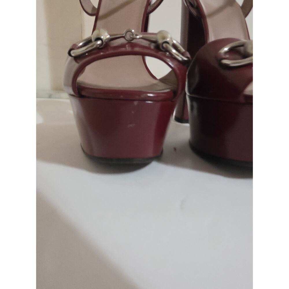 Gucci Horsebit Platform Heels Size 37 Eb1225wxzde - Picture 5 of 5